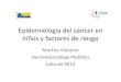 Presentación sobre Epidemiologia del cáncer en niños y factores de riesgo
