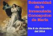 SOLEMNIDAD DE LA INMACULADA CONCEPCIÓN DE MARIA. CICLO B. DIA 8 DE DICIEMBRE DEL 2014
