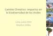 Cambio Climático: impactos en la biodiversidad de los Andes. Stephan Halloy