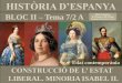 TEMA 7 A. MINORIA ISABEL II. REGÈNCIES, DESAMORTITZACIÓ I PRIMERA GUERRA CARLINA