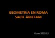 Geometría en Roma