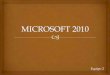 Microsoft 2010