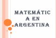 Matematica en Argentina