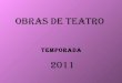 Obras de teatro - octubre 2011