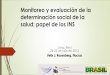 Monitoreo y evaluación de la determinación social de la salud: papel de los INS / Felix J. Rosenberg, Fiocruz