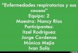 Enfermedades respiratorias y sus causas'' Equipo: 2 Maestra: Nancy Ríos Participantes: Itzel Rodriguez Jorge Cardenas Mónica Mejia Ivan Solis