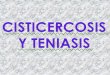Cisticercosis y Teniasis