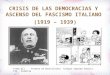 Fascismo italiano y crisis de las democracias