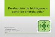producción de hidrógeno a partir de energía solar