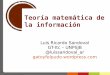 Teoría matemática de la información (2015)