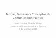 Teorías, técnicas y conceptos de comunicación política