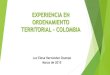 Experiencia en Ordenamiento Territorial de Colombia