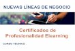 Nuevas líneas de negocio; certificados de profesionalidad online