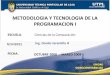 METODOLOGIA Y TECNOLOGIA DE LA PROGRAMACION I