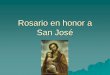 Rosario en honor a San José