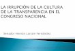 Senador Hernán Larrain Fernández en "II seminario internacional "Transparencia como Modernización del Estado: experiencia, actores y desafíos"