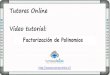 Factorización de Polinomios - Clases de matemáticas - Tus Matemáticas Online