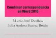 Combinar correspondencia en word 2010