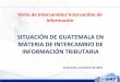 Situación de Guatemala en materia de intercambio de información tributaria / Superintendencia de Administración Tributaria (SAT) Guatemala