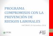ComPrograma compromisos con la prevención de riesgos laborales: informe 29 diciembre 2014promisos prl