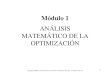 Módulo 1: Análisis Matemático de la Optimización