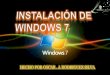 Instalación paso a paso de windows 7