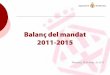 Balanç del mandat 2011 2015-total