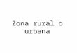 Zona Rural O Urbana