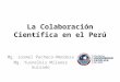 La colaboración científica en el Perú