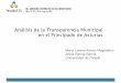 Transparencia en la administración pública: el caso asturiano