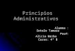 Principios administrativos