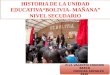 HISTORIA DE LA UNIDAD EDUCATIVA "BOLIVIA - MAÑANA"