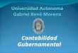 Contabilidad Gubernamnetal de la Universidad autonoma gabriel rené moreno