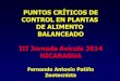 Presentacion PCC Planta de Alimentos. Jornada Nicaragua. FAP