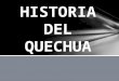 Historia del quechua