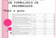 Proceso de creación de un formulario en dreamweaver