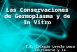 Las conservaciones de germoplasma y de in vitro