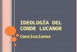 Ideología del conde lucanor conclusiones