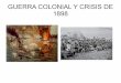 Guerra colonial y crisis del 98