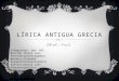 Lírica antigua grecia