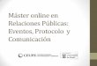 Master online en Relaciones Públicas: eventos protocolo y comunicación