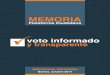 Memoria Plataforma Ciudadana por el Voto Informado y Transparente. Elecciones Generales Bolivia,  octubre 2014