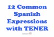 12 Expressions With the Verb TENER | Expresiones con el Verbo TENER