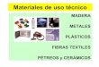 Materiales de uso técnico. Plásticos