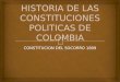 Historia de las constituciones politicas de colombia