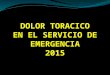 Dolor toracico en emergencia 2015