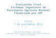 Evaluación Final Sistemas Ingeniosos de Patrimonio Agricola Mundial Financiado por GEF