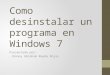 Como desinstalar un programa en windows 7