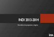 Portafolio INDI Junio 2013 - Junio 2014