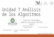 Unidad 7 análisis de los algoritmos